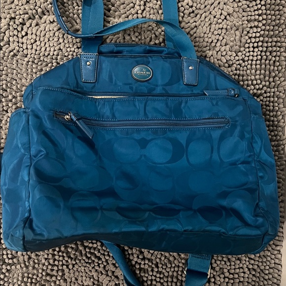 Coach Vintage Teal Signature Shoulder Bag - Picture 4 of 16